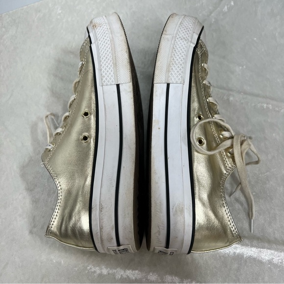 Converse All Star 9.5 Metallic Gold Sneakers - Picture 7 of 10